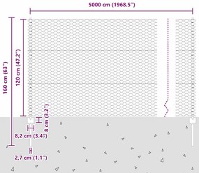 Posts de Cerca vidaXL 11 pcs U-Channel Verde 120 cm Aço