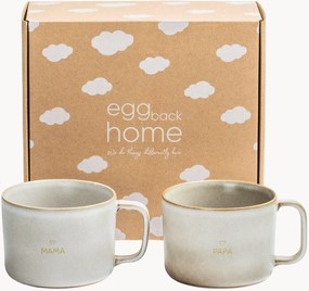 Canecas artesanais Papa & Mama, conjunto de 2