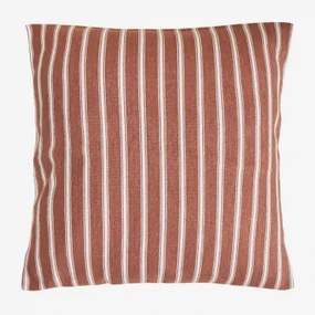 Almofada Quadrada 45x45 Cm Em Algodão Nexu Terracota - Branco - Sklum