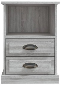 Mesa de cabeceira 43x36x60 cm cinzento sonoma