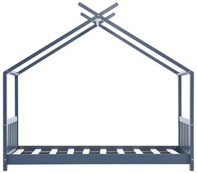 Estrutura de cama para crianças 80x160 cm pinho maciço cinza
