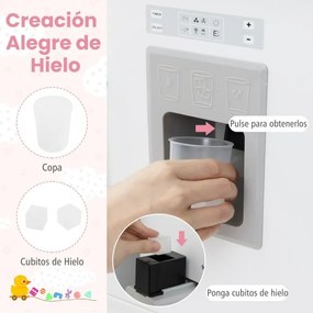 Cozinha de brincar para crianças de madeira 63 x 30 x 100/104/105,5 cm com 3 alturas ajustáveis Micro-ondas Fogões Pia Forno Máquina Branca