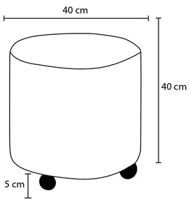 Pouffe Mario Gabbana – Antracite e Cobre – 40x40x40 cm