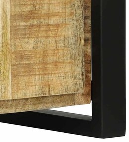 Armário Banco 100x35x50 cm Madeira Sólida de Mangueira Rugosa
