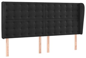 Cama box spring c/ colchão/LED 160x200 cm veludo preto