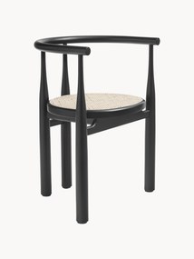 Cadeira de jantar com braços em madeira de faia Bukowski