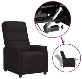 vidaXL Poltrona elevatória couro artificial preto