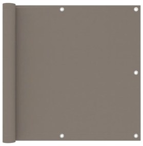 Tela de varanda 90x500 cm tecido Oxford cinzento-acastanhado