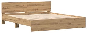 Cama com cabeceira de carvalho artesanal – 180 x 200 cm, feita de made