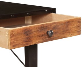 Mesa consola 118x35x76 cm madeira recuperada maciça