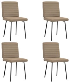 Cadeiras de jantar 4 pcs couro artificial cappuccino