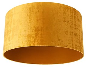 Abajur de veludo dourado 50/50/25