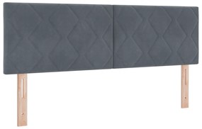 Cama com Estrutura Box Spring e Colchão vidaXL Cinza Escuro 160x200 cm