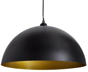 Candeeiros de teto 2 pcs altura ajustável semiesféricos preto