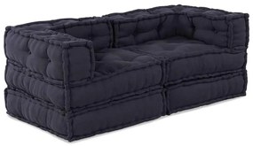 vidaXL Sofá Modular 2 pcs Antracite 140 x 70 x 56 cm tecido