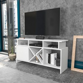 Móvel TV Auburn – Branco – 120 cm x 29,9 cm x 60,6 cm