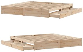 Cama sem colchão 180x200 cm madeira de pinho maciça