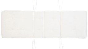 Almofada para espreguiçadeira de jardim 188 x 59 x 5cm  branco nata TOSCANA/JAVA Beliani