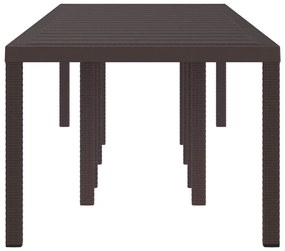 Mesa de Jardim vidaXL Castanha 300x100x73 cm Vime PE
