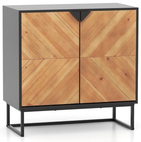 Aparador moderno com armário e mesa de console com armazenamento - branco