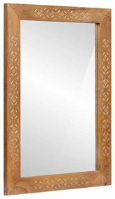 vidaXL Espelho de banheiro com espelho Marrom Claro 70 x 50 x 2,5 cm