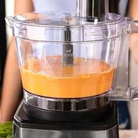 Processador de alimentos Paprika 2000 Full com potência máxima de 2000 W, estrutura de aço inoxidável, 2 velocidades e função Pulse