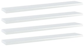 vidaXL Prateleiras para estante 4 pcs derivados de madeira branco