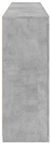 Aparador com luzes LED 181,5x37x100 cm cinzento cimento