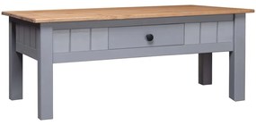 vidaXL Mesa de centro 100x60x43,5 cm pinho maciço Panama cinzento