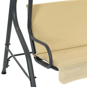 Baloiço de jardim 170x110x153 cm branco nata