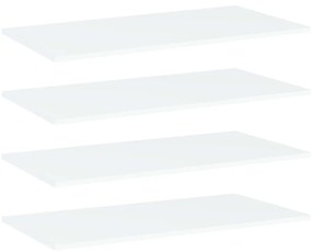 vidaXL Prateleiras para estante 4 pcs 80x40x1,5cm contraplacado branco