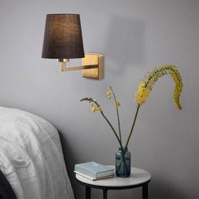 Candeeiro de Parede Profil – Dourado e Preto – 18 x 24 cm