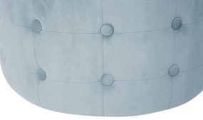 Pufe cilíndrico em veludo cinzento claro ⌀ 55 cm TAMPA Beliani