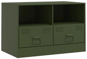 Móveis de TV 2 pcs 67x39x44 cm aço verde azeitona