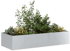 vidaXL Planter 200x80x40 cm aço galvanizado