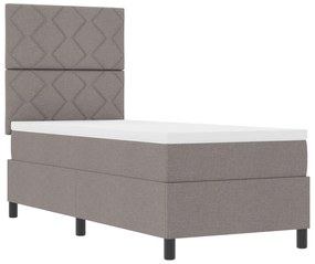 Cama Box Spring com Colchão Taupe 80x200 cm Tecido
