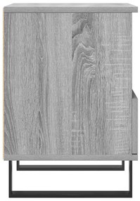 Mesa de cabeceira 40x35x50 cm derivados de madeira cinza sonoma