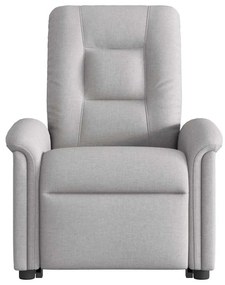 Poltrona elétrica elevatória massagens tecido cinzento-nublado