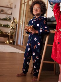 Pijama-macacão de natal, para menino marinho