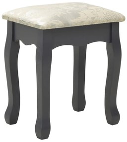 Conj. toucador com banco 75x69x140 cm madeira paulownia cinza