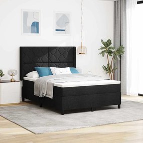 vidaXL Cama Box com Colchão & LED Marrom Escuro 80x200 cm Tecido Conjunto de 7