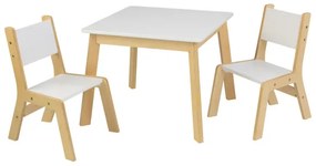 Mesa Moderna e Conjunto 2 Cadeiras Branca
