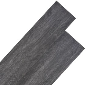 Tábuas soalho PVC não-autoadesivo 5,26 m² 2 mm preto e branco