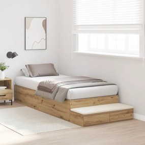 Cama de Armazenamento Artisan Carvalho 90x200 cm