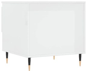 Mesa de centro 50x46x50cm derivados de madeira branco brilhante