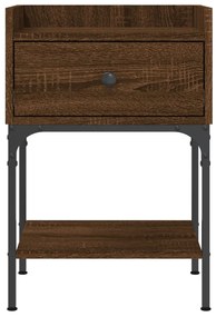 Mesas cabeceira 2pcs 40,5x31x60 deriv.madeira carvalho castanho