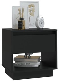 Mesa de cabeceira 45x34x44 cm contraplacado preto