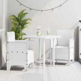 vidaXL Cadeiras de Jardim 2 pcs Brancas em Rattan e Poliéster