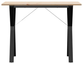 Mesa de jantar estrutura em Y 100x50x75cm pinho e aço