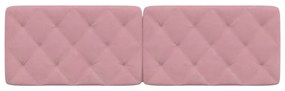 Almofadão de cabeceira 160 cm veludo rosa